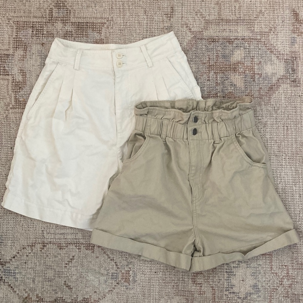 Set of 2 HIGH WAIST shorts (Madewell + H&M)